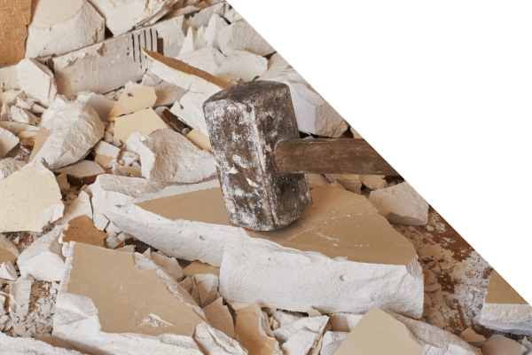 Photo of demolition debris