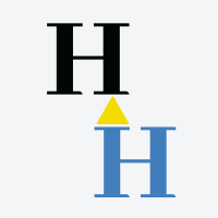 Harbour Hazmat logo with light grey background and dark and light blue and yellow colouring
